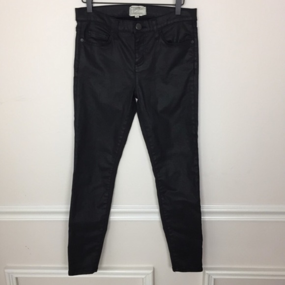 Current/Elliott Stiletto Black Coated Ankle Jeans - Picture 2 of 8